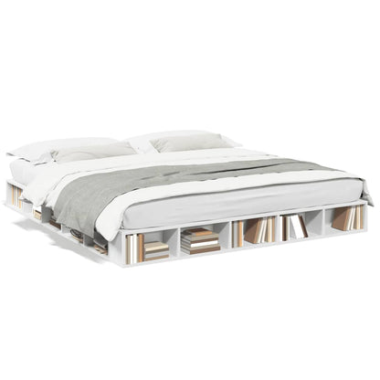 Bed Frame without Mattress White 200x200 cm