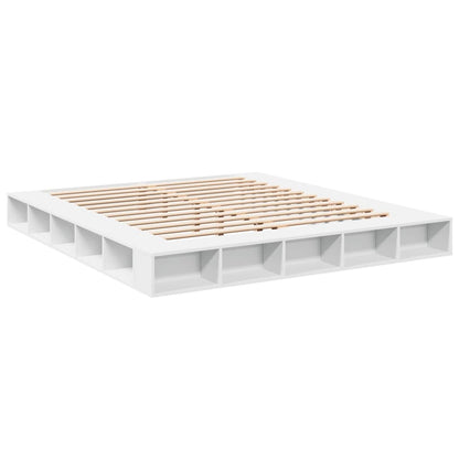 Bed Frame without Mattress White 200x200 cm
