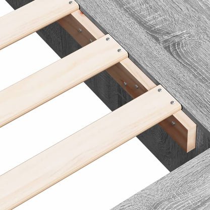 Bed Frame without Mattress Grey Sonoma 200x200 cm