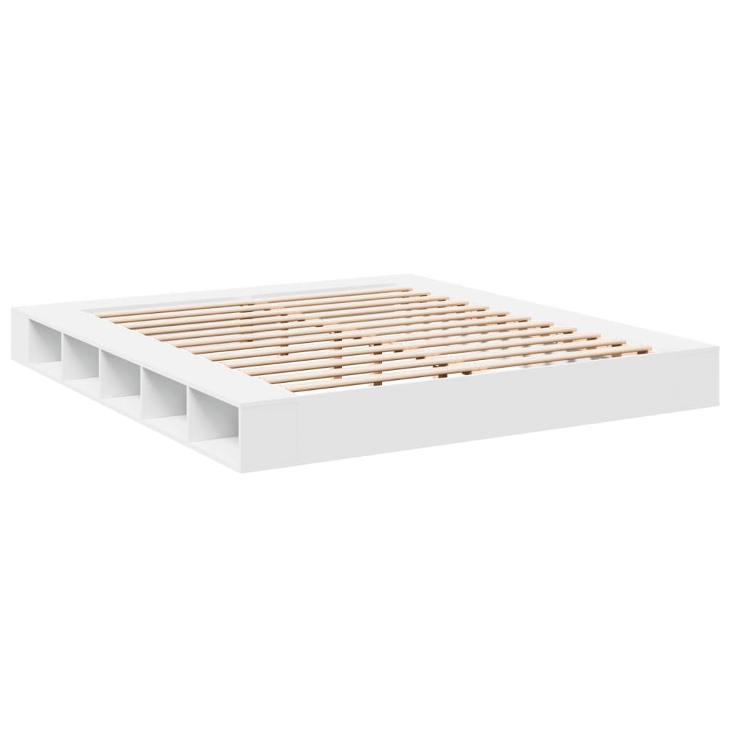 Bed Frame without Mattress White 180x200 cm Super King