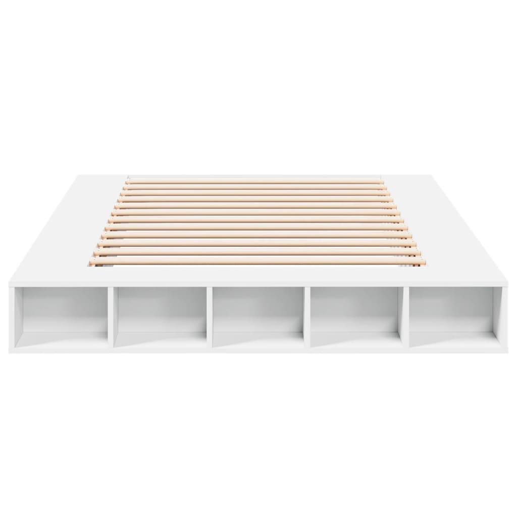 Bed Frame without Mattress White 150x200 cm King Size