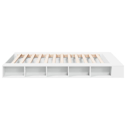 Bed Frame without Mattress White 150x200 cm King Size