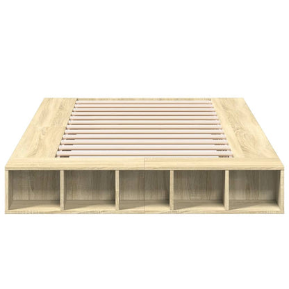 Bed Frame without Mattress Sonoma Oak 120x200 cm