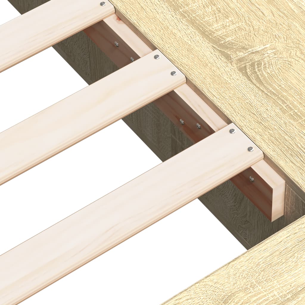 Bed Frame without Mattress Sonoma Oak 120x200 cm