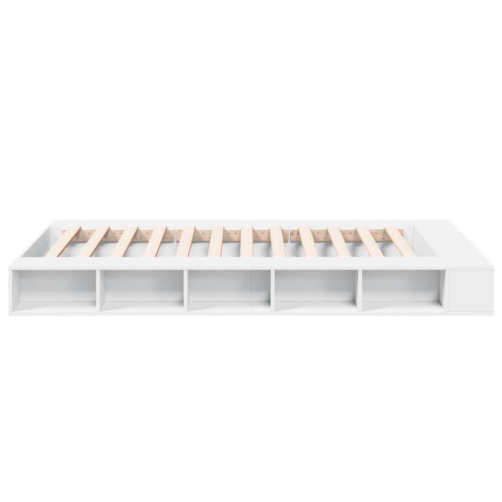 Bed Frame without Mattress White 135x190 cm Double