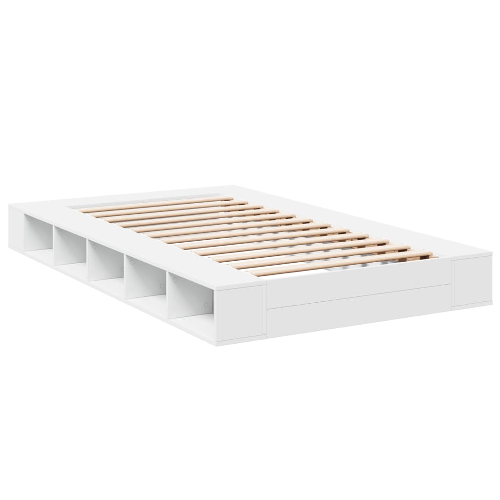 Bed Frame without Mattress White 135x190 cm Double