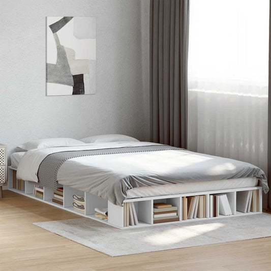 Bed Frame without Mattress White 135x190 cm Double