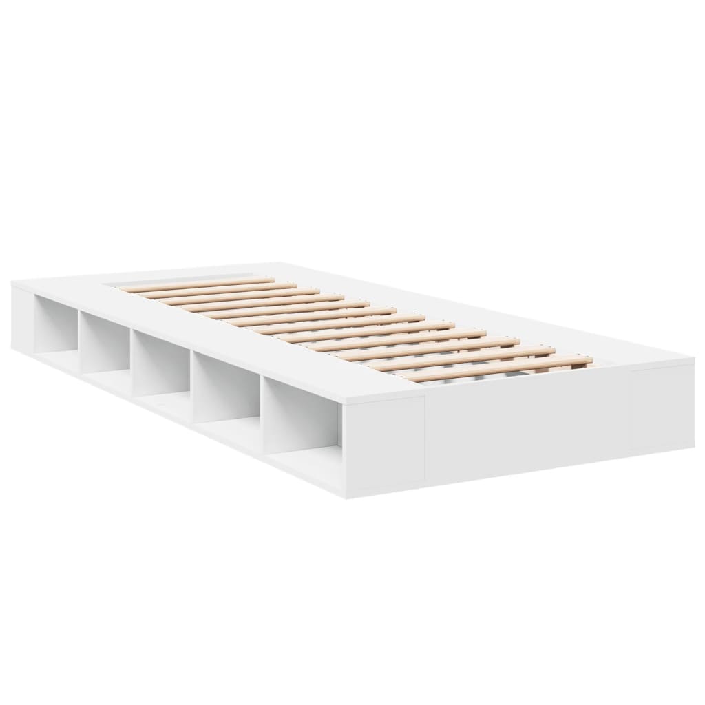 Bed Frame without Mattress White 100x200 cm