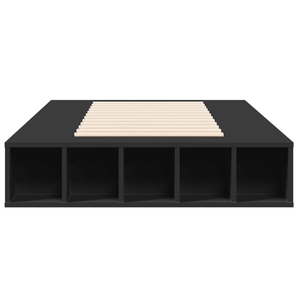 Bed Frame without Mattress Black 100x200 cm