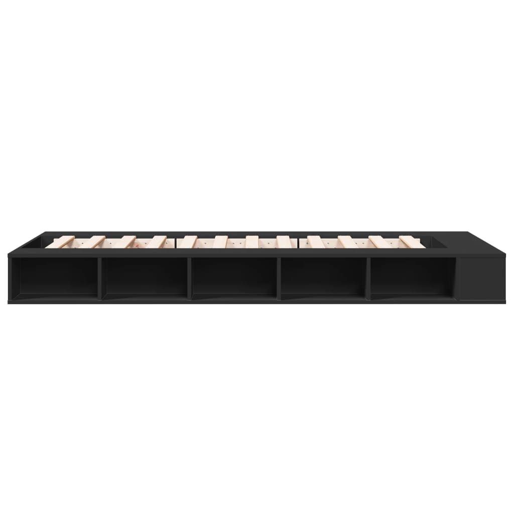 Bed Frame without Mattress Black 100x200 cm