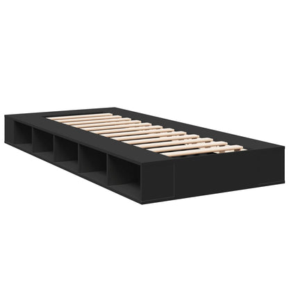 Bed Frame without Mattress Black 100x200 cm