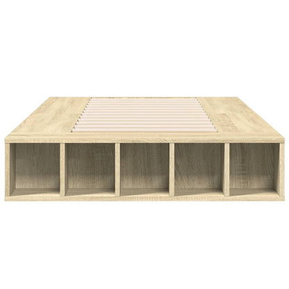 Bed Frame without Mattress Sonoma Oak 100x200 cm