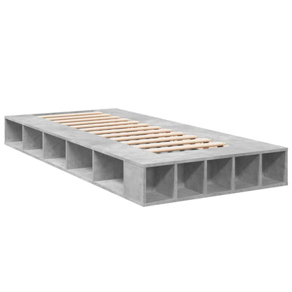 Bed Frame without Mattress Concrete Grey 100x200 cm