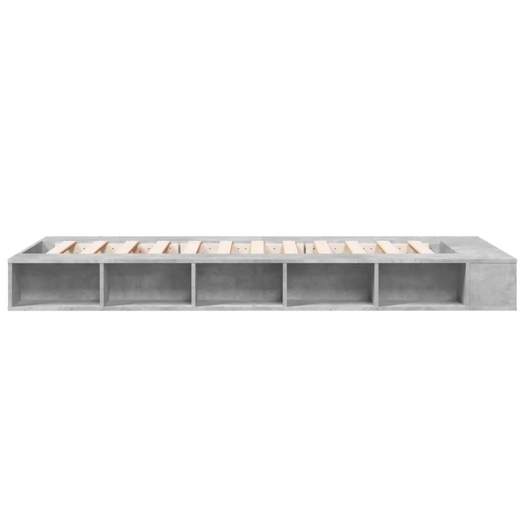 Bed Frame without Mattress Concrete Grey 100x200 cm