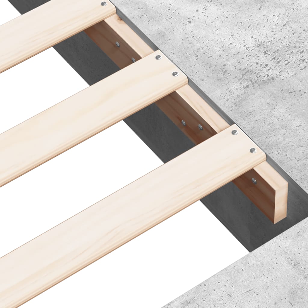 Bed Frame without Mattress Concrete Grey 100x200 cm