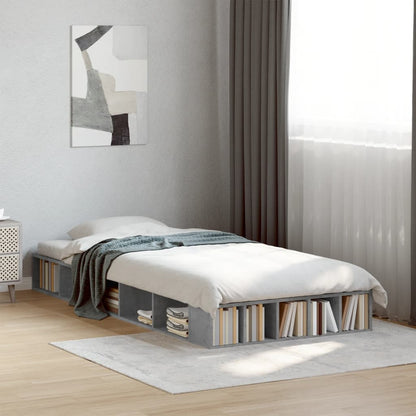 Bed Frame without Mattress Concrete Grey 100x200 cm