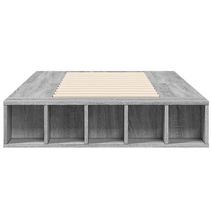 Bed Frame without Mattress Grey Sonoma 100x200 cm