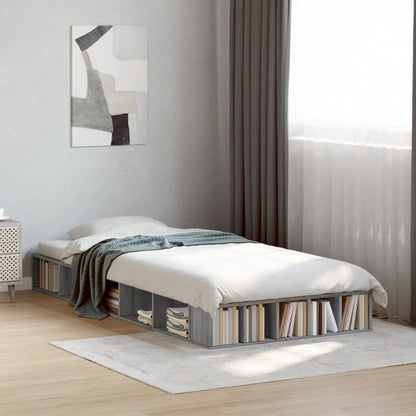 Bed Frame without Mattress Grey Sonoma 100x200 cm