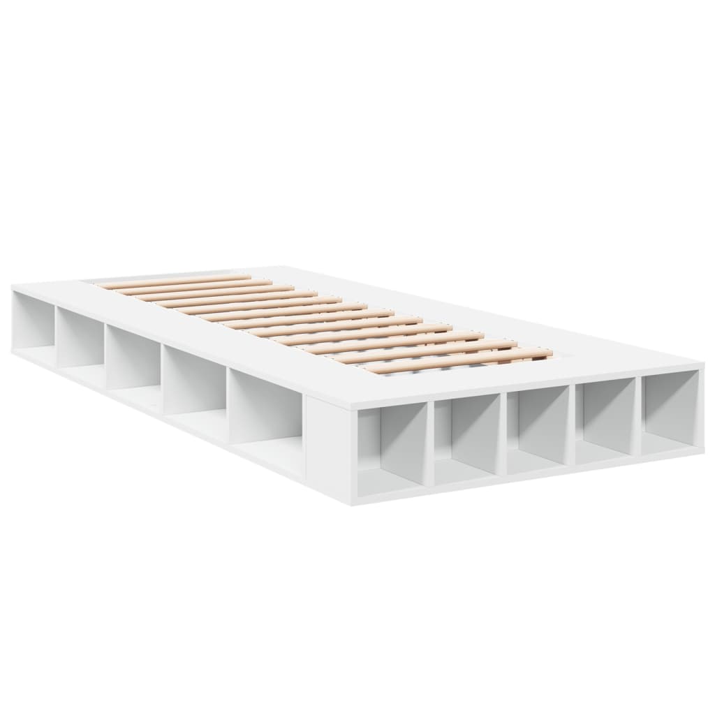 Bed Frame without Mattress White 90x200 cm