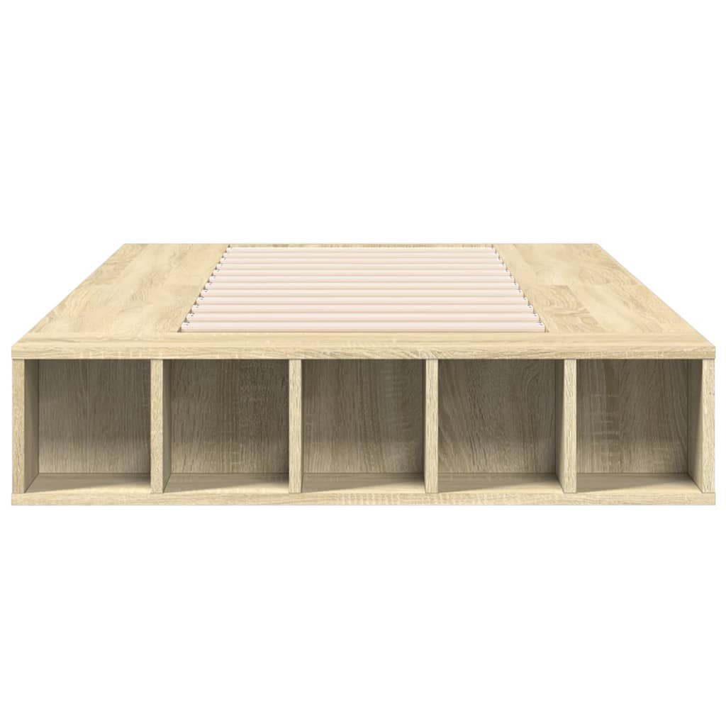 Bed Frame without Mattress Sonoma Oak 90x200 cm