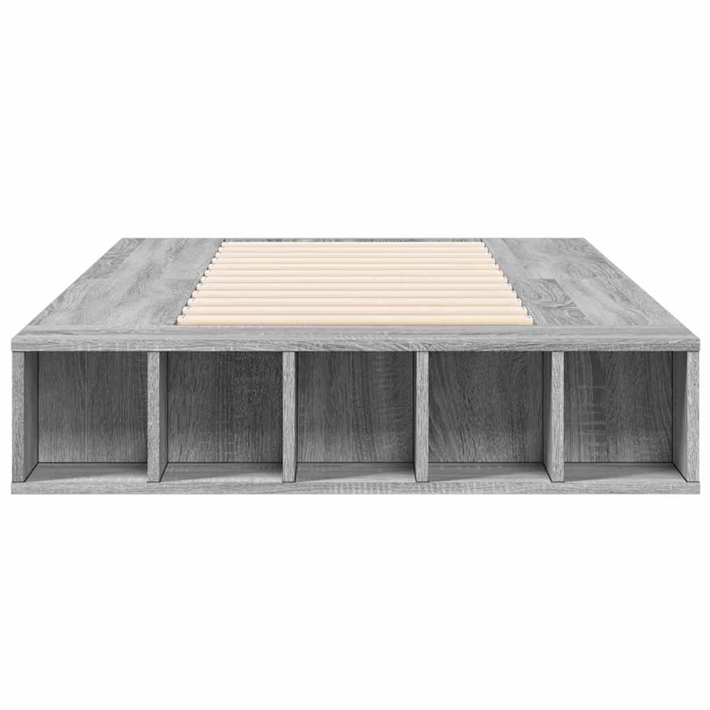 Bed Frame without Mattress Grey Sonoma 90x200 cm