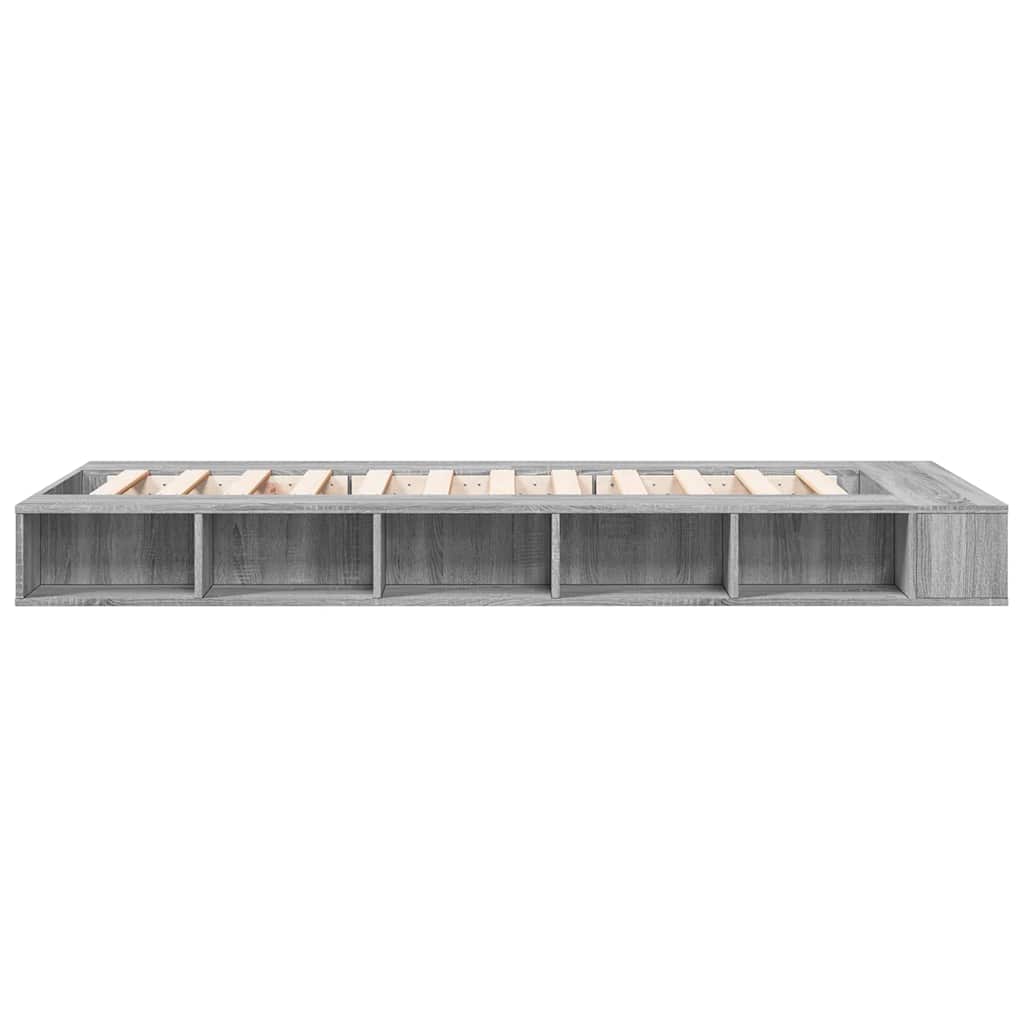Bed Frame without Mattress Grey Sonoma 90x200 cm