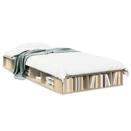 Bed Frame without Mattress Sonoma Oak 90x190 cm Single