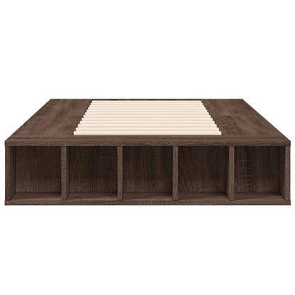 Bed Frame without Mattress Brown Oak 90x190 cm Single