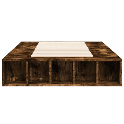 Bed Frame without Mattress Smoked Oak 75x190 cm Small Single