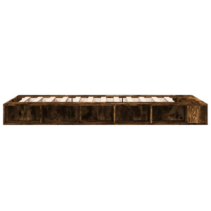 Bed Frame without Mattress Smoked Oak 75x190 cm Small Single