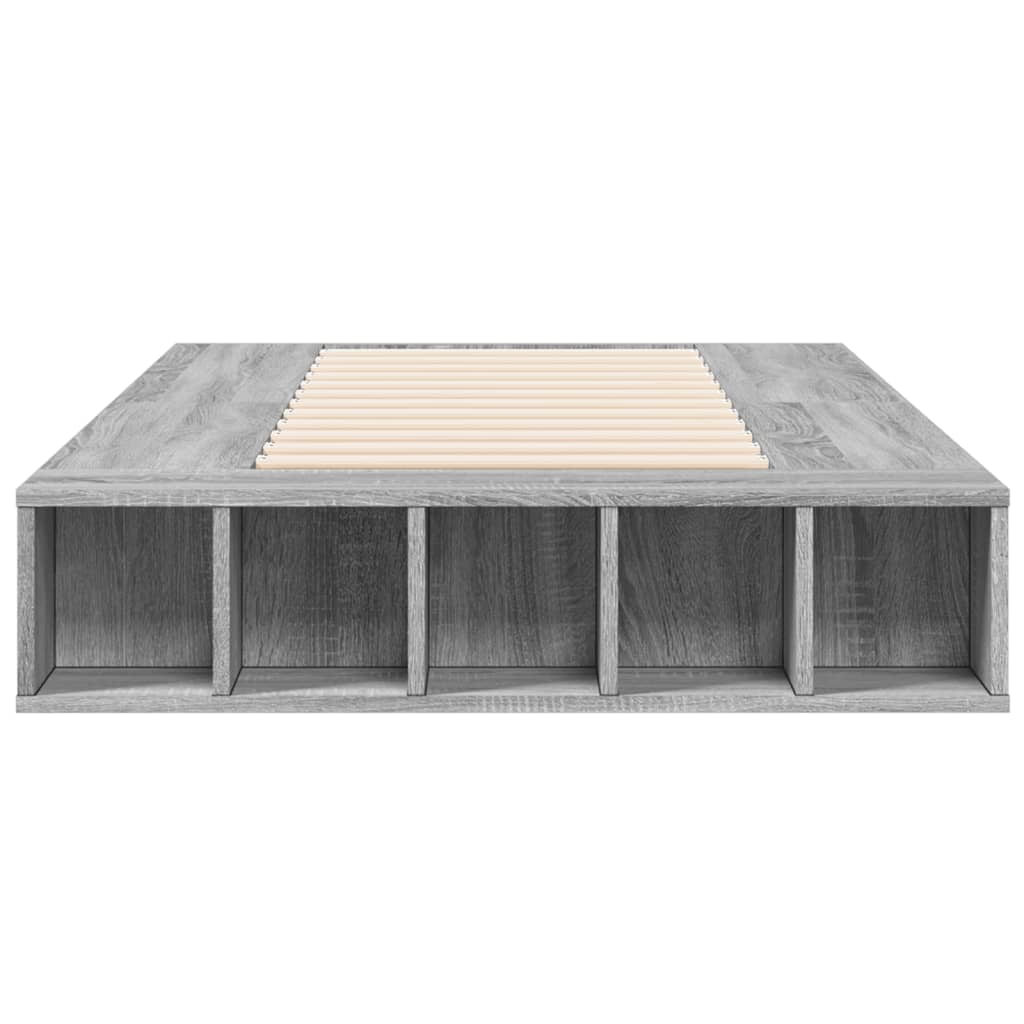 Bed Frame without Mattress Grey Sonoma 75x190 cm Small Single