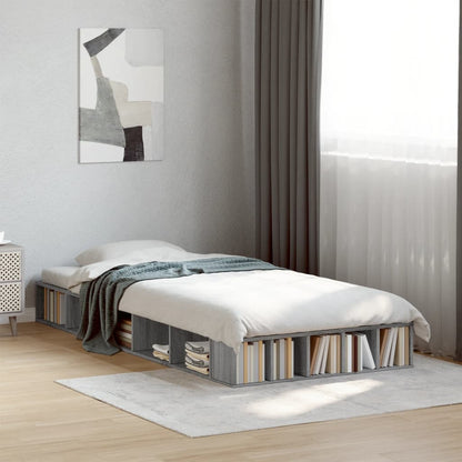 Bed Frame without Mattress Grey Sonoma 75x190 cm Small Single