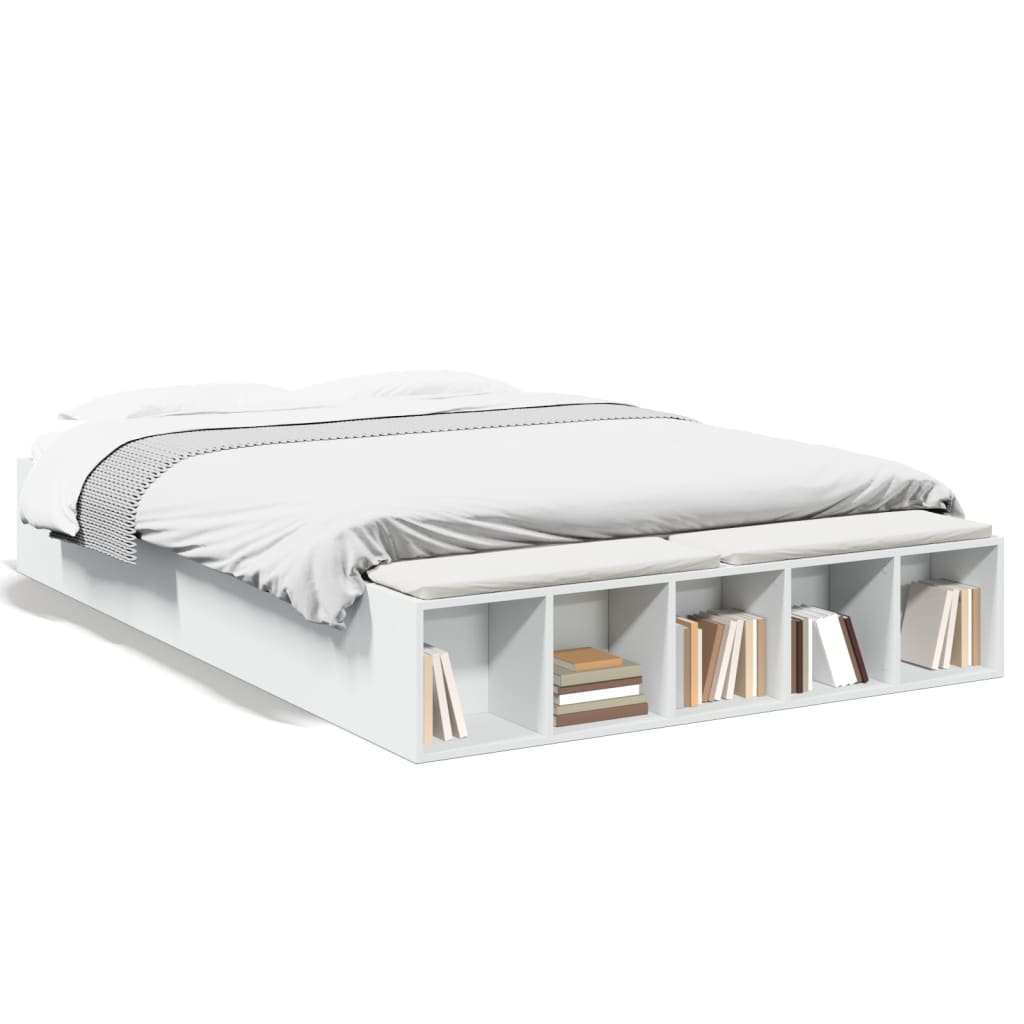 Bed Frame without Mattress White 150x200 cm King Size