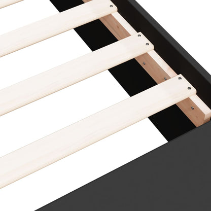 Bed Frame without Mattress Black 150x200 cm King Size