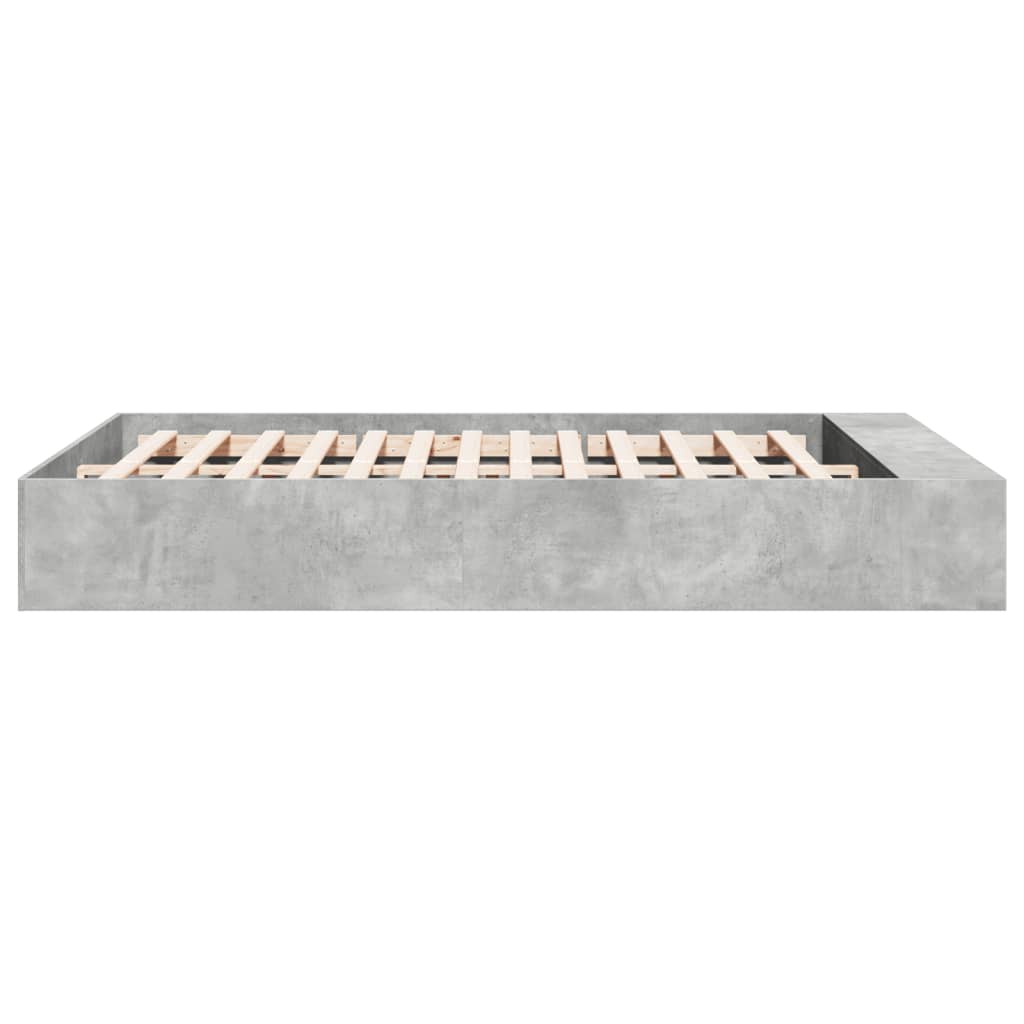Bed Frame without Mattress Grey Sonoma 150x200 cm King Size