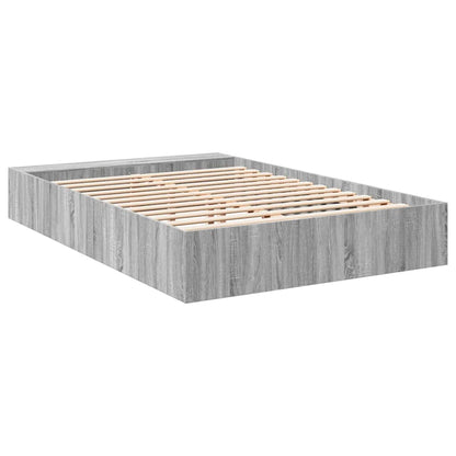 Bed Frame without Mattress Grey Sonoma 150x200 cm King Size