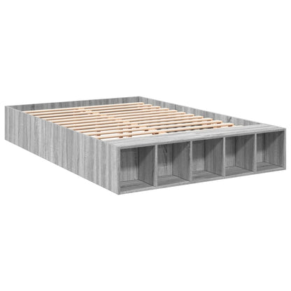 Bed Frame without Mattress Grey Sonoma 120x200 cm