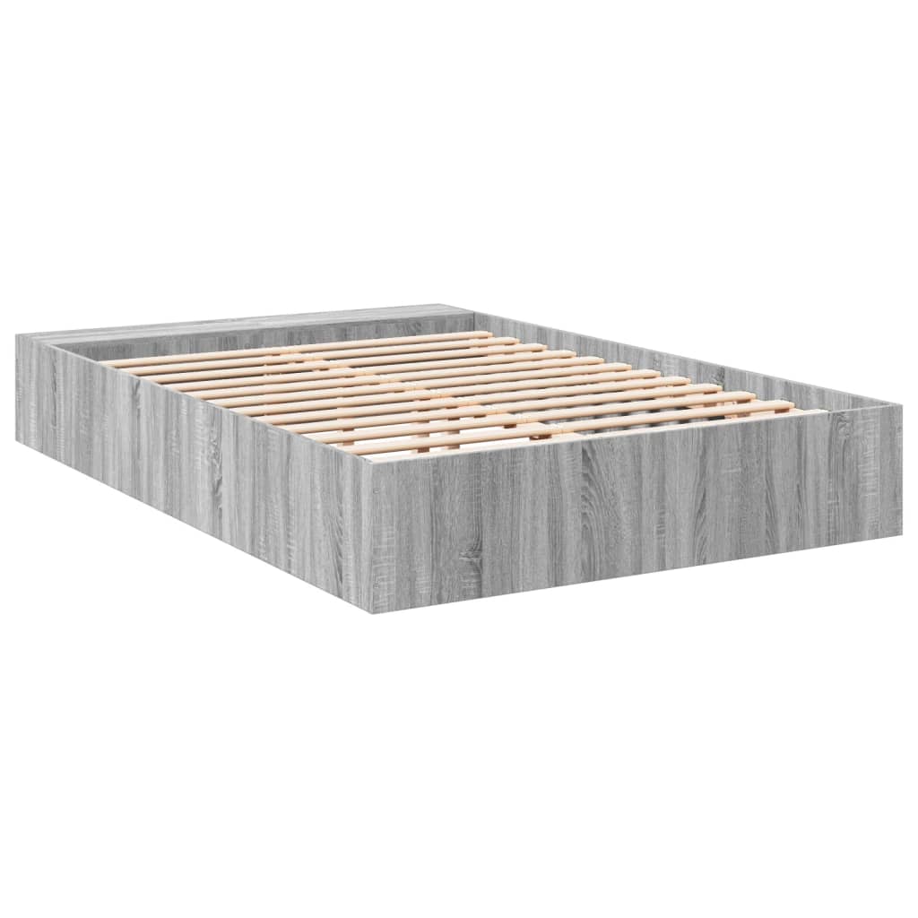 Bed Frame without Mattress Grey Sonoma 120x200 cm