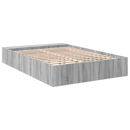Bed Frame without Mattress Grey Sonoma 120x200 cm