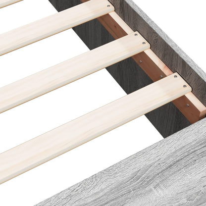 Bed Frame without Mattress Grey Sonoma 120x200 cm