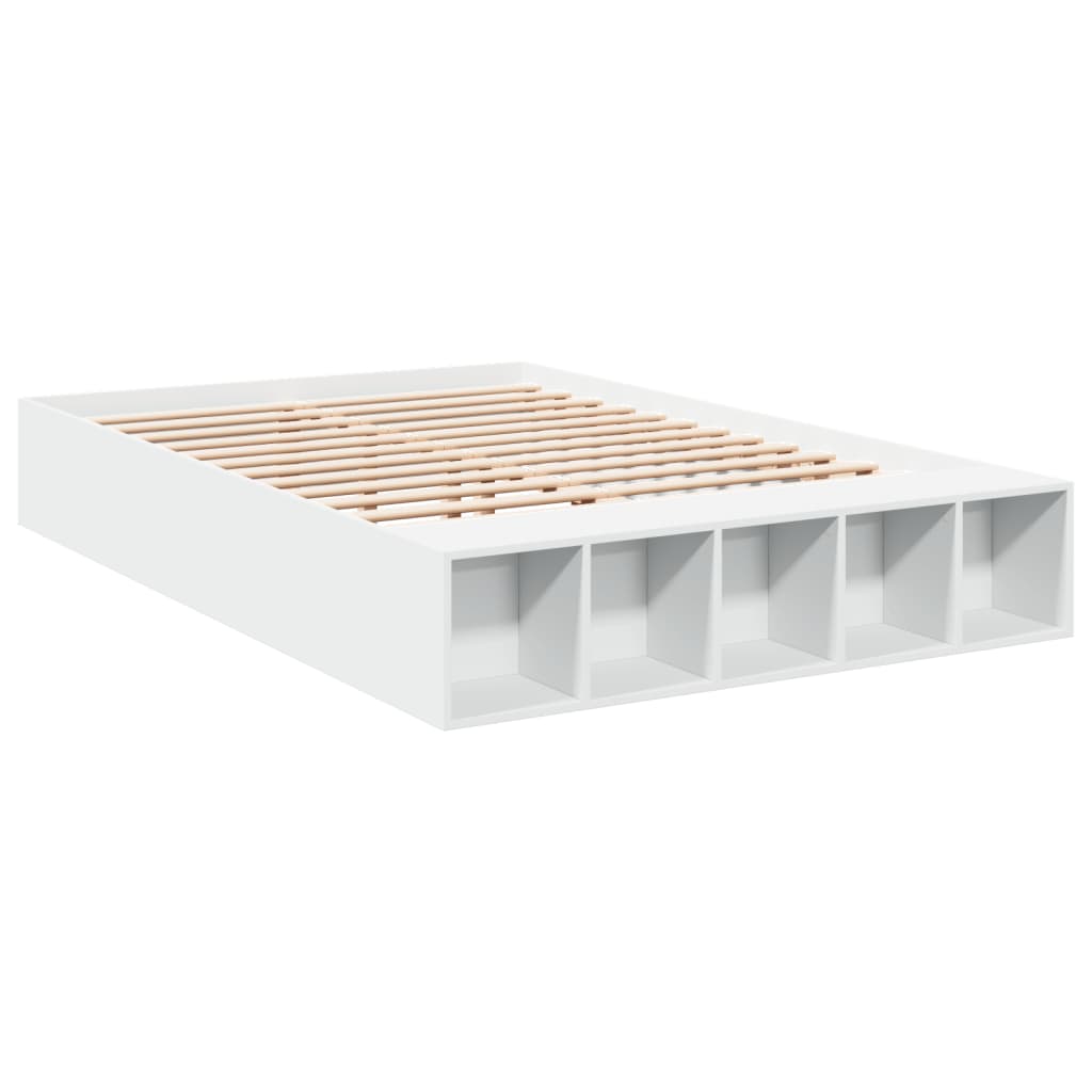 Bed Frame without Mattress White 135x190 cm Double