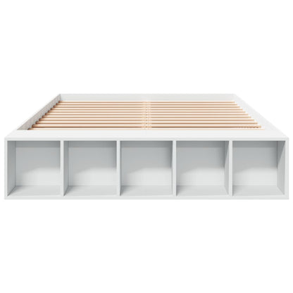 Bed Frame without Mattress White 135x190 cm Double