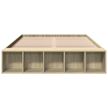 Bed Frame without Mattress Sonoma Oak 120x190 cm Small Double