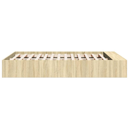 Bed Frame without Mattress Sonoma Oak 120x190 cm Small Double