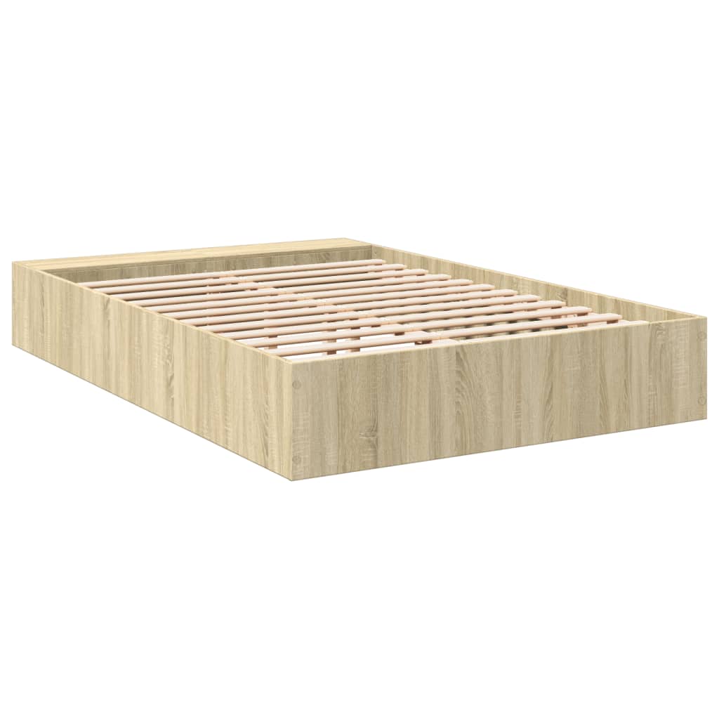 Bed Frame without Mattress Sonoma Oak 120x190 cm Small Double