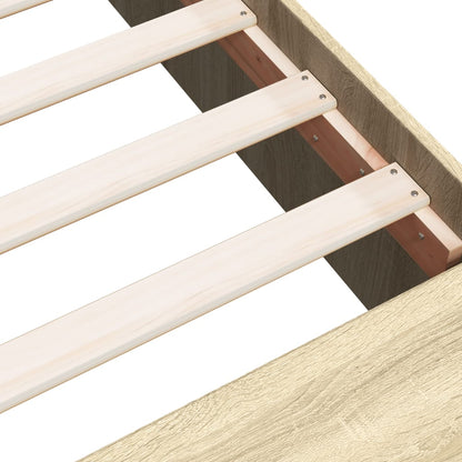 Bed Frame without Mattress Sonoma Oak 120x190 cm Small Double