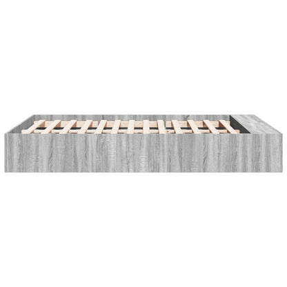 Bed Frame without Mattress Grey Sonoma 120x190 cm Small Double
