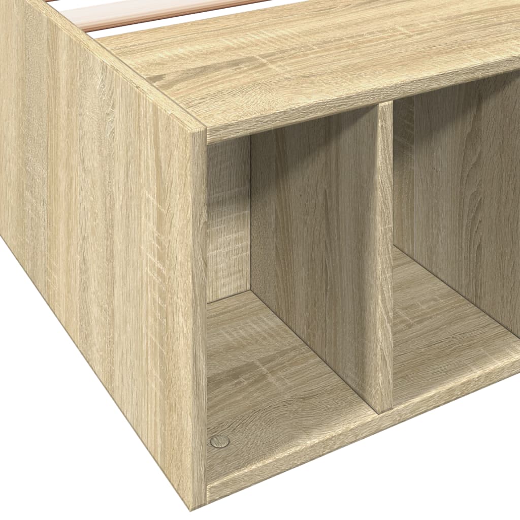 Bed Frame without Mattress Sonoma Oak 100x200 cm