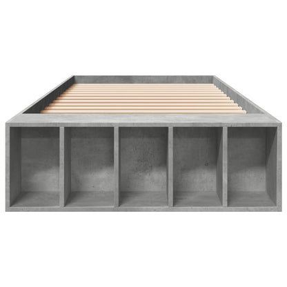 Bed Frame without Mattress Concrete Grey 100x200 cm