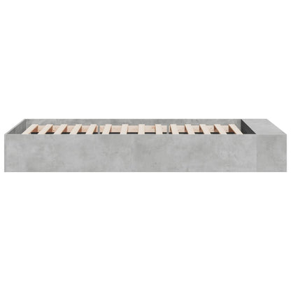 Bed Frame without Mattress Concrete Grey 100x200 cm